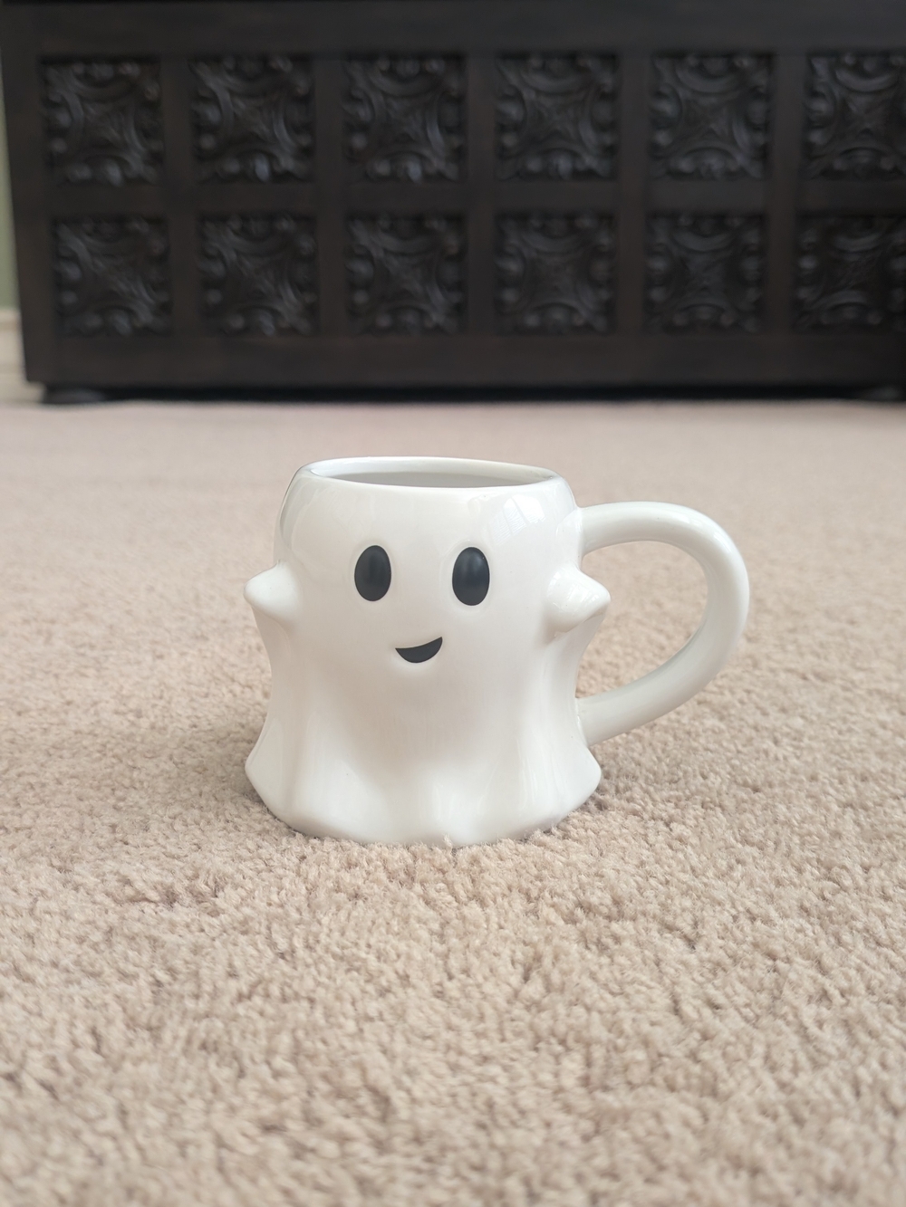 White Ghost Ceramic Coffee Mug - Cute Halloween Drinkware